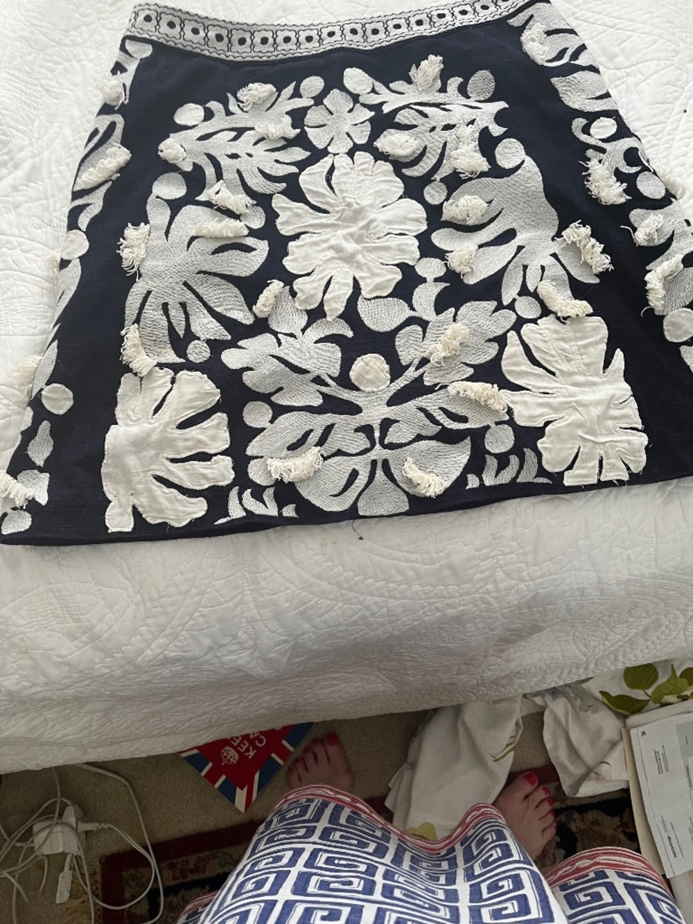Anthropologie skirt with appliques